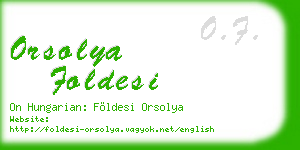 orsolya foldesi business card